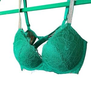 Victoria's Secret Green Lace Bra